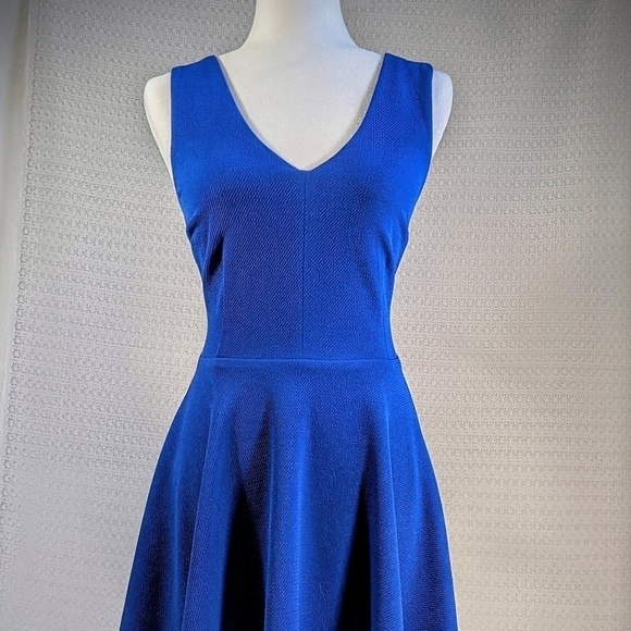 Blue Rockabilly Flowy Mini Dress - Picture 3 of 6